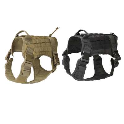 Wholesale Outdoor tactical training nylon breathable adjustable waterproof military chest vest pet dog harness